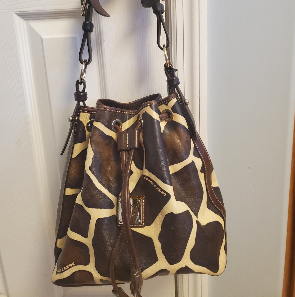 Dooney and Burke Giraffe Print Hobo Purse